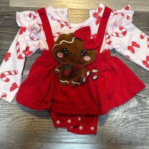 Red Gingerbread Baby Outfit